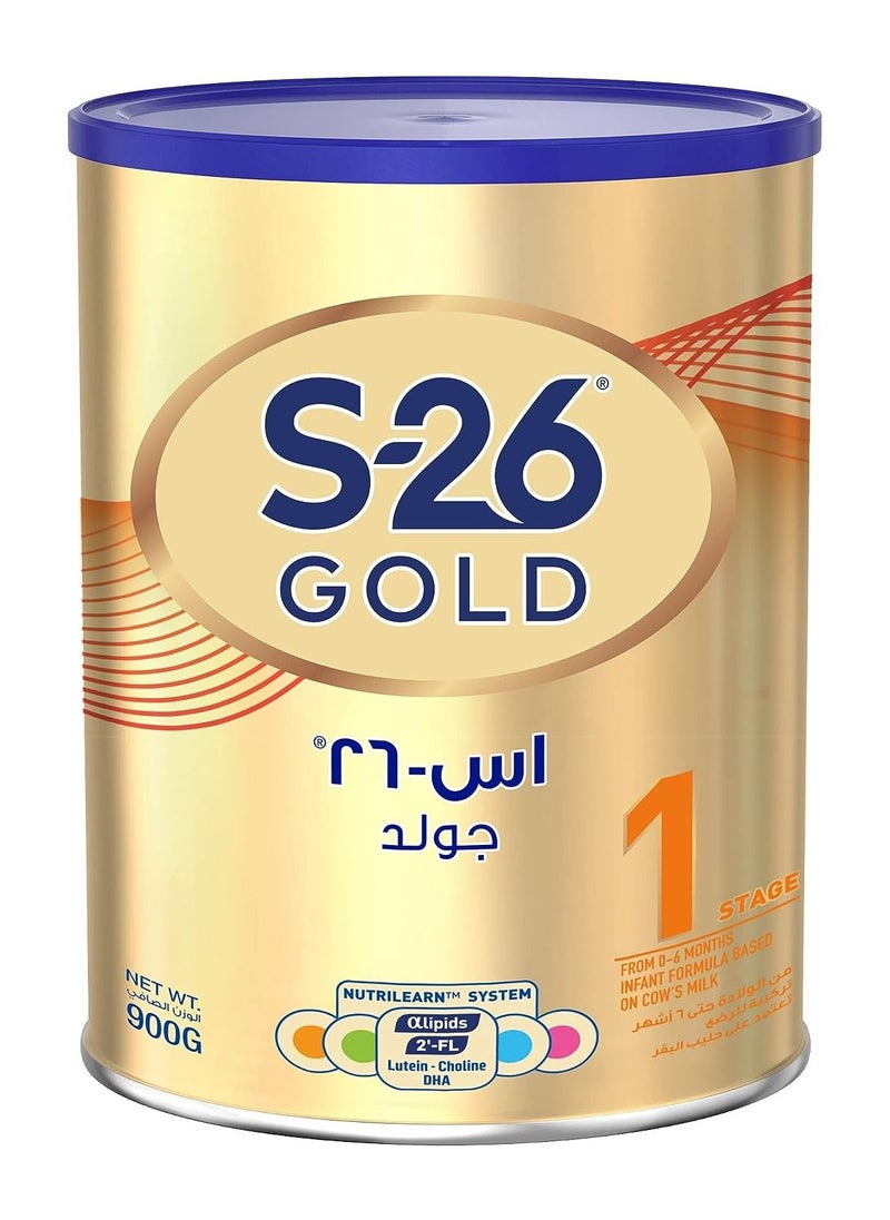 S26 - S26 Pro Gold Stage 1 Premium Starter Infant Formula From 0-6 Months 900g - Image 1