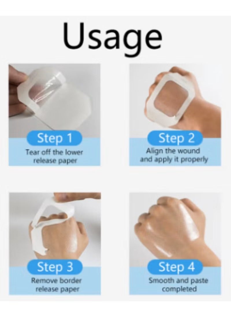 3M Pack of 100 Tegaderm Waterproof Clear Plasters 6 x 7 cm 1624W  - Image 2