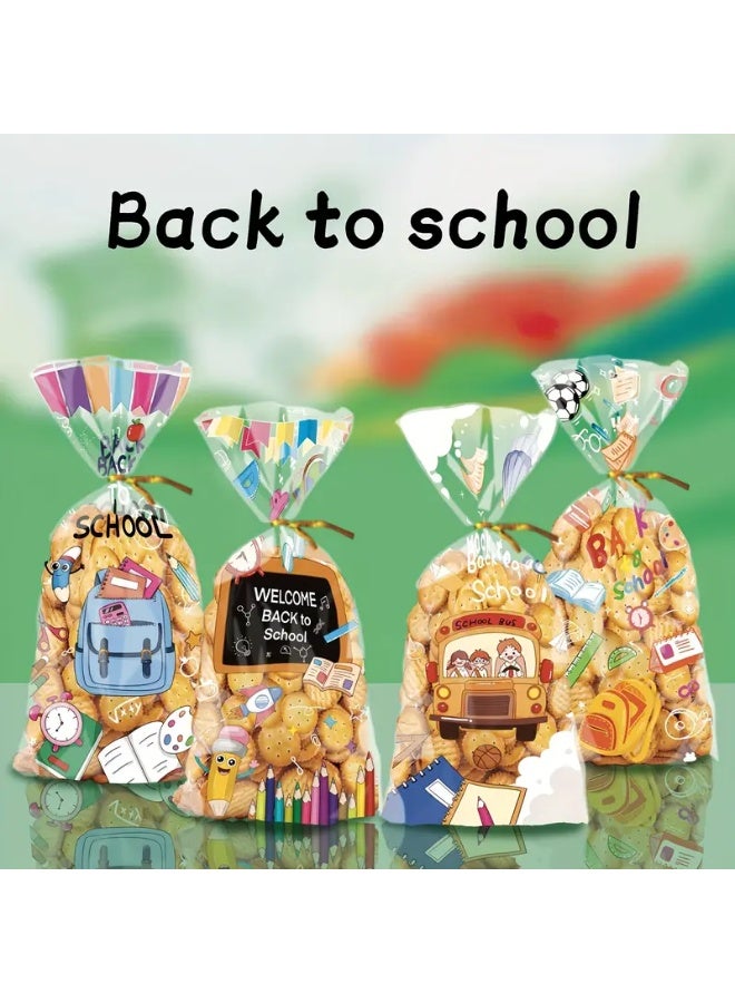 Kidzilla Durable Goodie Bags for Classroom Rewards Party Favors and Student Treats - Pack of 50, 28 x 14 cm, PP - Image 1
