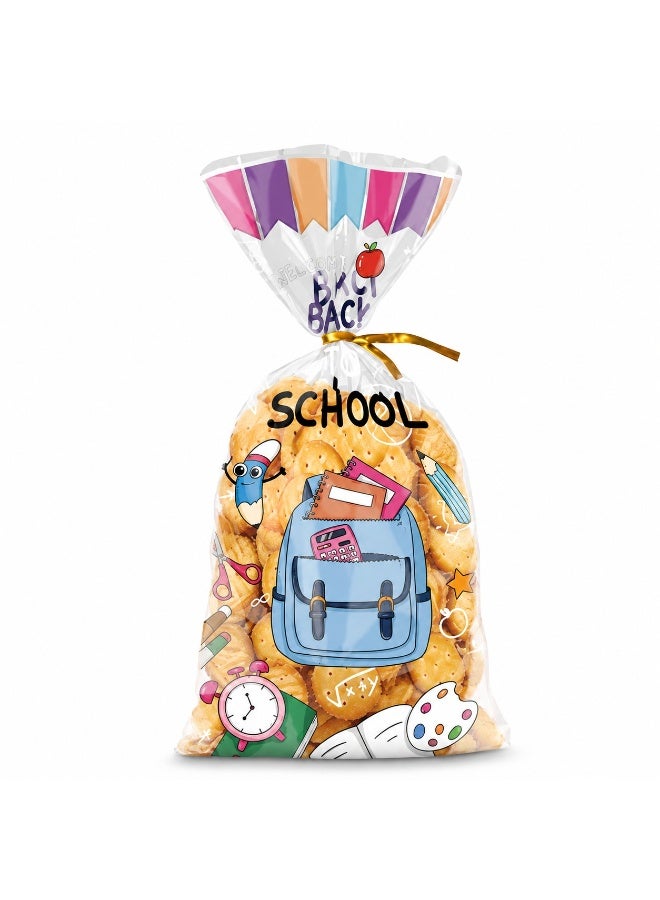 Kidzilla Durable Goodie Bags for Classroom Rewards Party Favors and Student Treats - Pack of 50, 28 x 14 cm, PP - Image 2