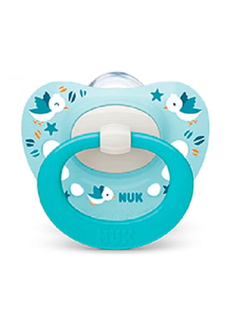 نوك لهاية NUK المصنوعة من السيليكون Happy Days (قطعة واحدة)، من عمر 0 ​​إلى 6 أشهر - Image 1