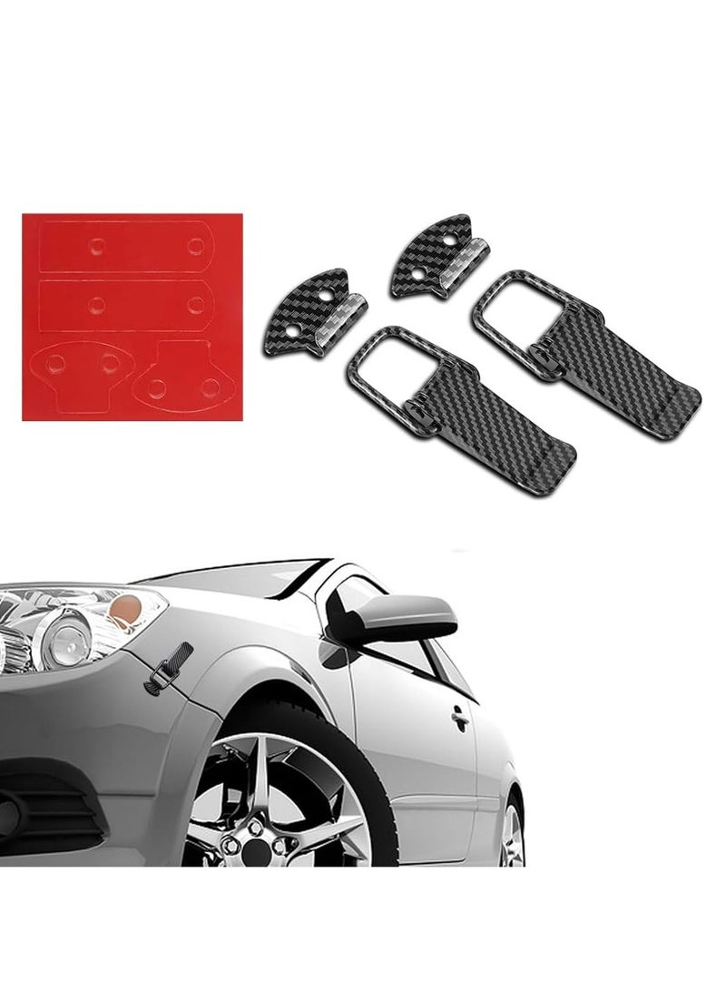 CMGTYYD 2PCS Car Bumper Clip Hasp,Bumper Security Hook Lock Clips,Durable Carbon Fiber Auto Bumper Quick Release Kit,Universal Quick Release Front Rear Bumper Trunk Fender Fasteners Clip Kits - Image 1