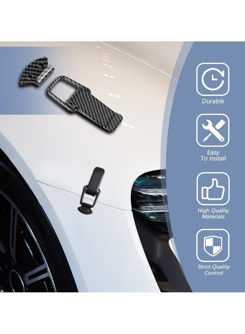 CMGTYYD 2PCS Car Bumper Clip Hasp,Bumper Security Hook Lock Clips,Durable Carbon Fiber Auto Bumper Quick Release Kit,Universal Quick Release Front Rear Bumper Trunk Fender Fasteners Clip Kits - Image 2