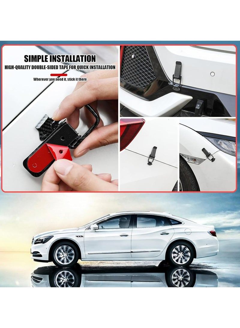 CMGTYYD 2PCS Car Bumper Clip Hasp,Bumper Security Hook Lock Clips,Durable Carbon Fiber Auto Bumper Quick Release Kit,Universal Quick Release Front Rear Bumper Trunk Fender Fasteners Clip Kits - Image 4