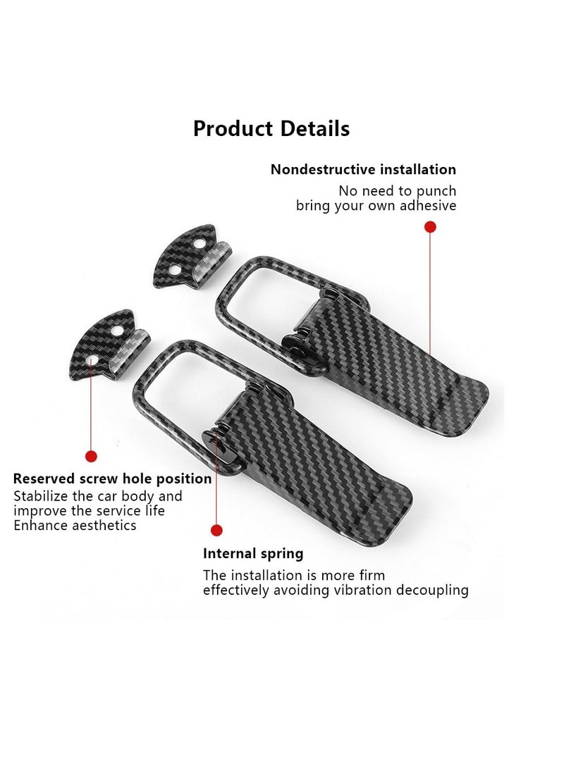 CMGTYYD 2PCS Car Bumper Clip Hasp,Bumper Security Hook Lock Clips,Durable Carbon Fiber Auto Bumper Quick Release Kit,Universal Quick Release Front Rear Bumper Trunk Fender Fasteners Clip Kits - Image 5