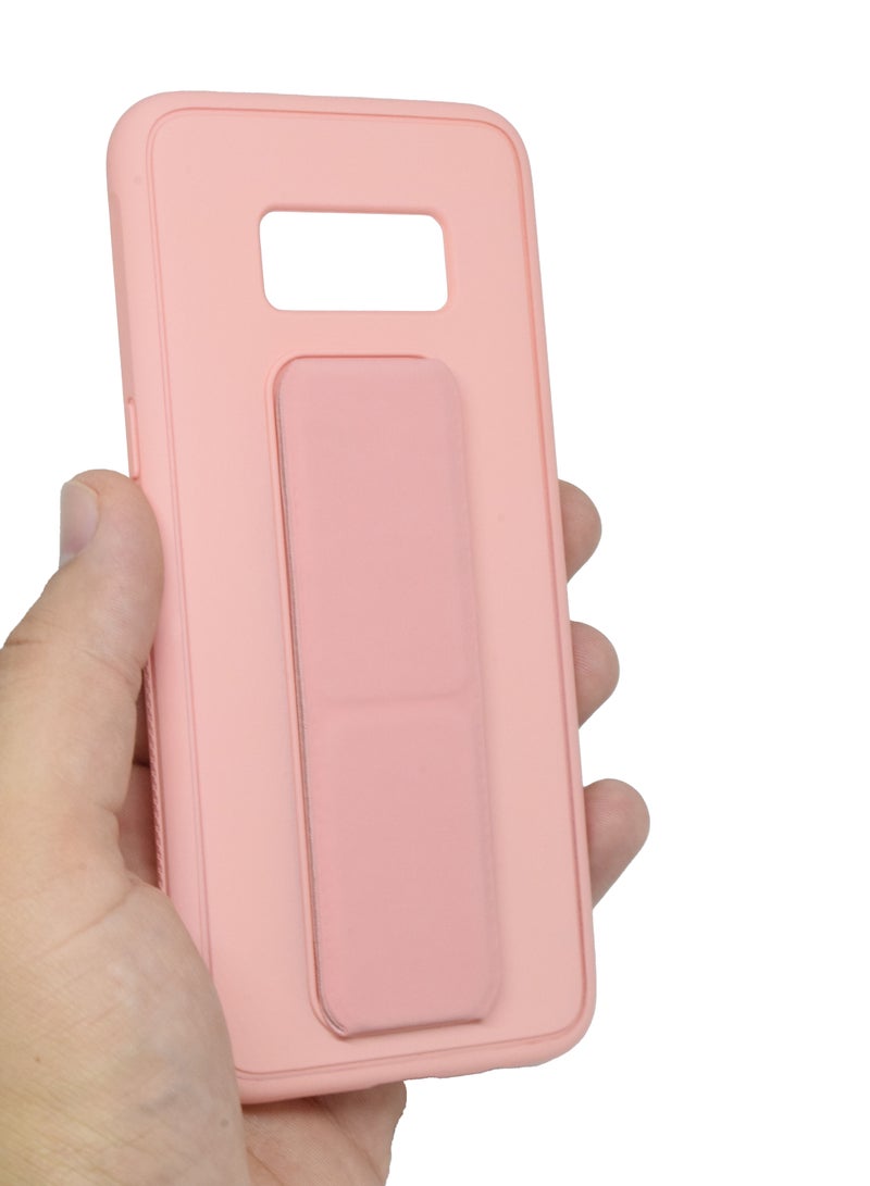 BORTONY Galaxy S8 Case Silicone Camera Protected Shockproof With Finger Grip Stand Cover - Image 3