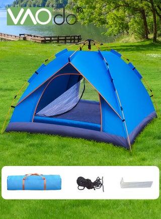 3-4 Person Camping Sun Protection Tent with Carrying Bag, Automatic Tents for Camping Waterproof Family Camping Tent, Easy Set Up Tent, Portable Windproof With Mosquito Net Tent for Camping Hiking Traveling - pzsku/Z7E7933BAE2CCBBFFD8FEZ/45/1743645215/a65731e0-1359-4877-b7f2-7ceb5a54d15f