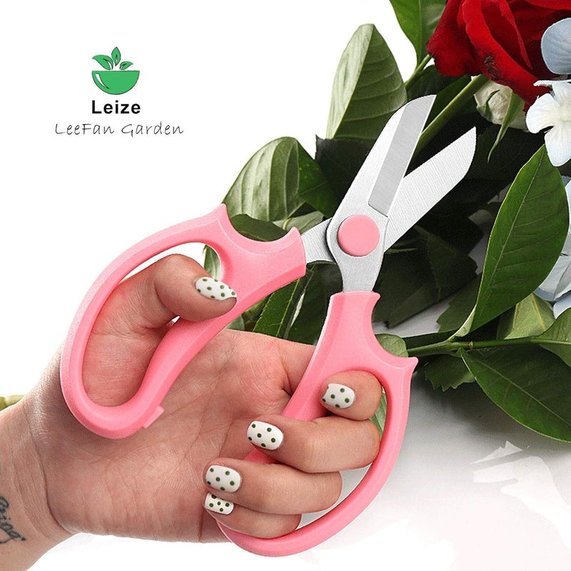 Garden Flower Scissors, Premium Thickened Stainless Steel Floral Shears, Strong Pruner for Flowers, Branches and Leaves - Image 3
