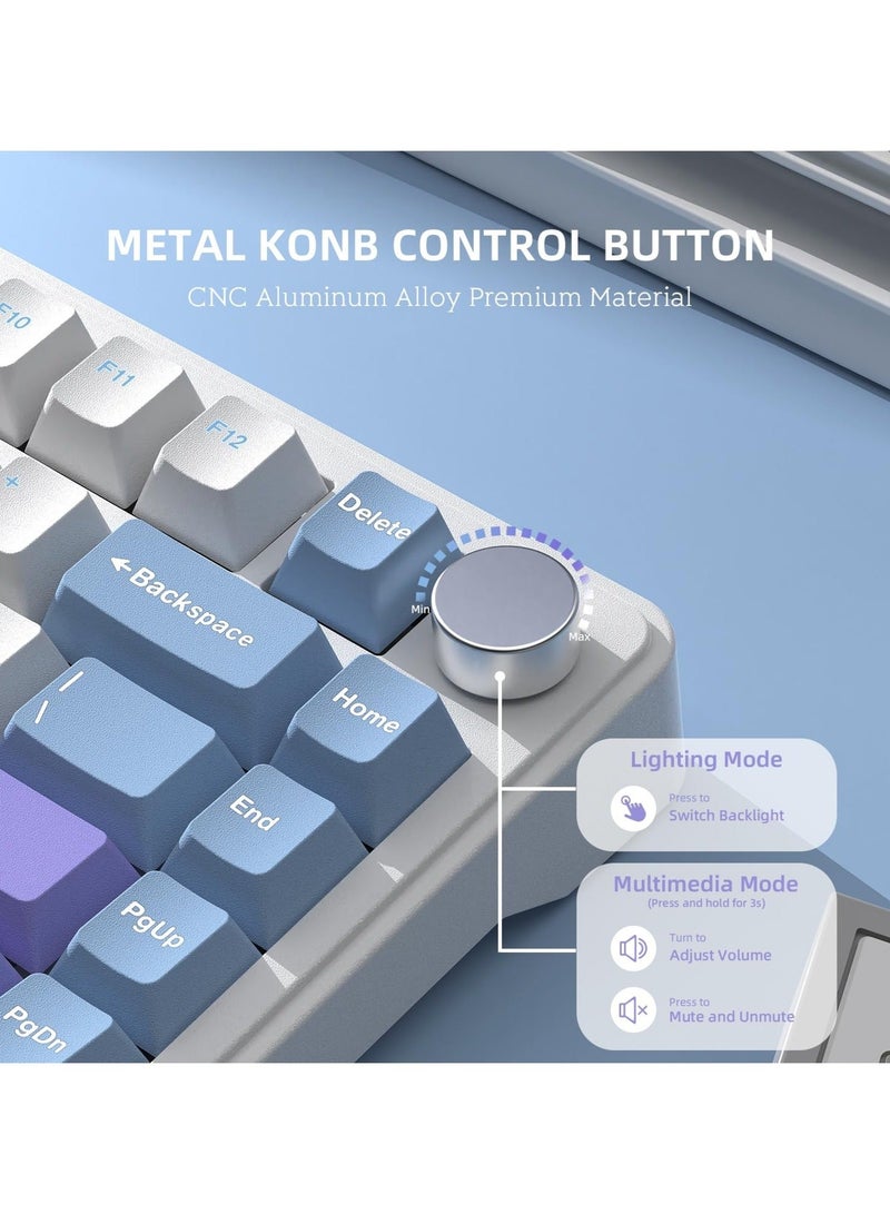 Attack Shark X85 Tri-mode Gasket 75% Mechanical Keyboard with CNC Knob, 5-Layer Padding, Hot Swappable, RGB Backlight - Image 4