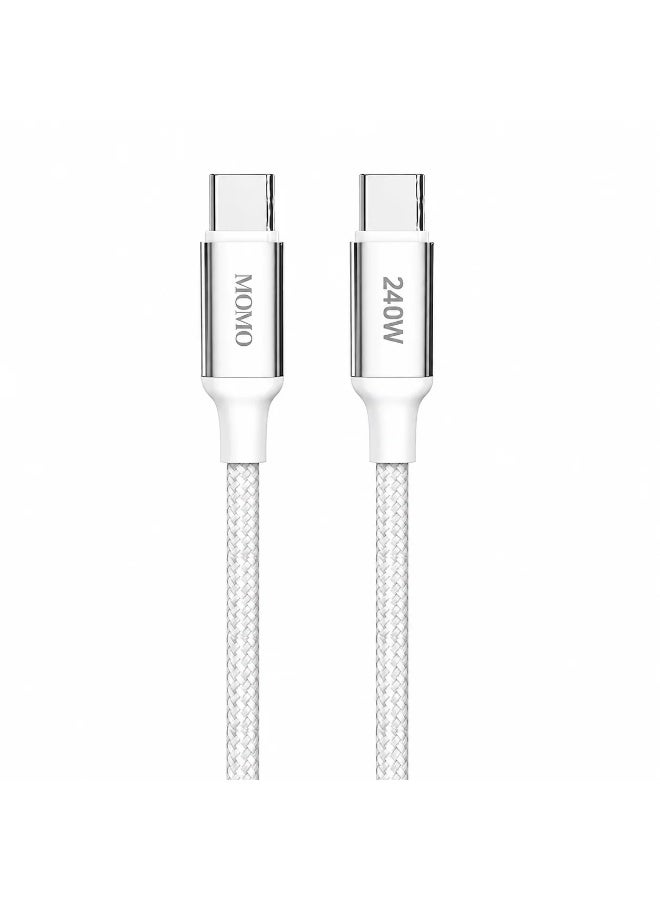 كابل شحن مومو USB-C إلى USB-C بقوة 240 وات 1.2 متر MO-011029