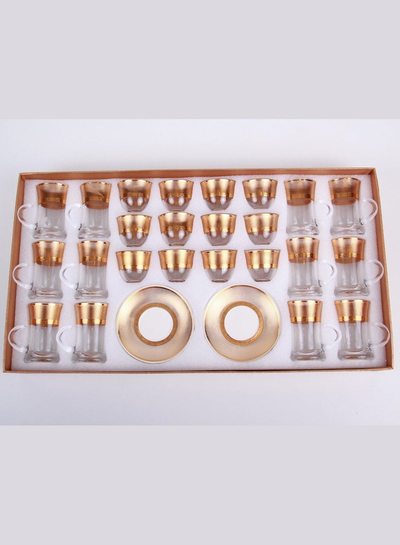 A set of tea cups and coffee cups with saucers  - Image 1
