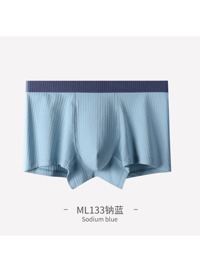 Brand Same Style Xinjiang Pure Cotton Pure Color Men's Underwear Needle Boys Boxer Briefs Mid-waist Underwear Men's Cotton