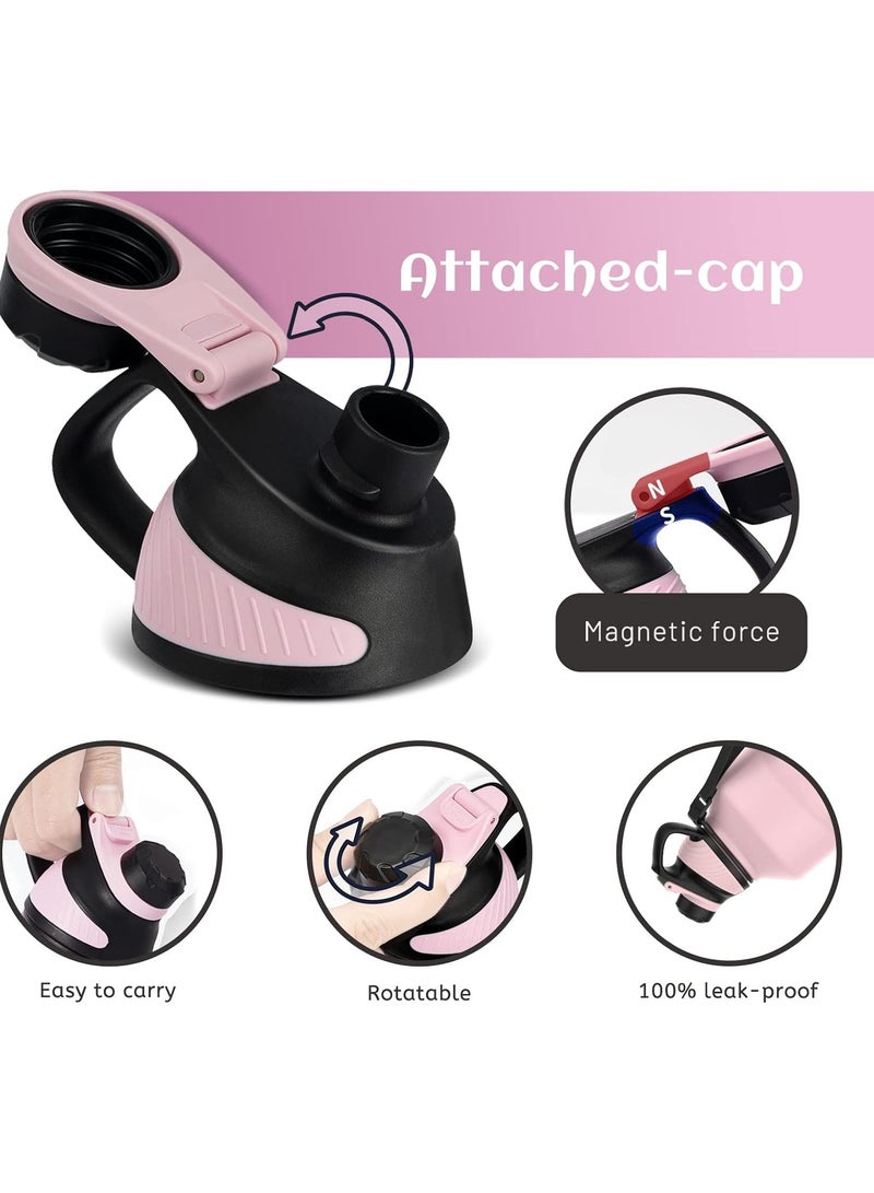 FjBottle زجاجة مياه رياضية كبيرة الحجم بسعة 2.2 لتر (74 أونصة) من FEIJIAN زجاجة مياه من الفولاذ المقاوم للصدأ بطبقة واحدة بتصميم أنيق للغطاء المغناطيسي - Image 5