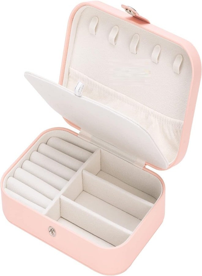 Riveira PU Leather Small Portable Travel Case, 2 Layers Organizer Display Storage Holder Box for Rings, Earrings, Necklaces, Bracelets (Multicolour)