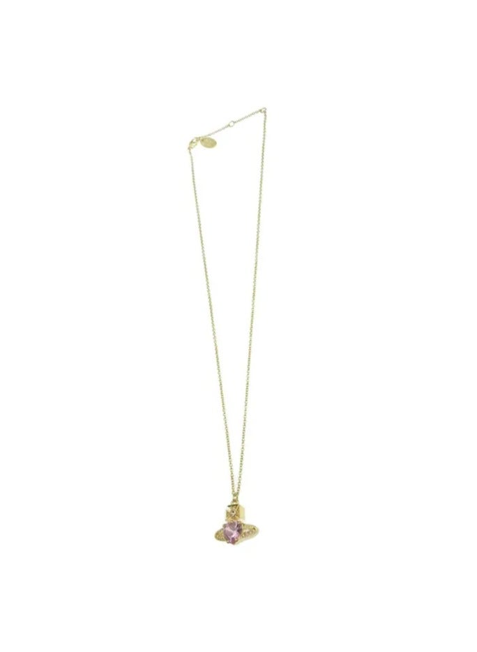 Vivienne Westwood Ariella Light Pink Diamond Heart Necklace - Image 3