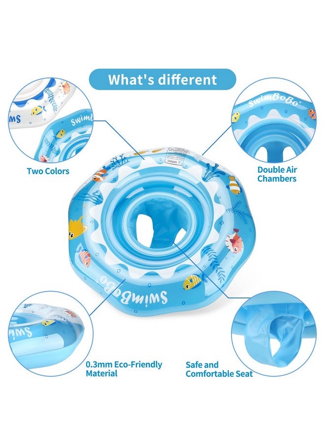 سويمبوبو عوامة سباحة قابلة للنفخ مع مقعد آمن للأطفال من سن 6 إلى 36 شهرًا (أزرق المحيط) - Image 3