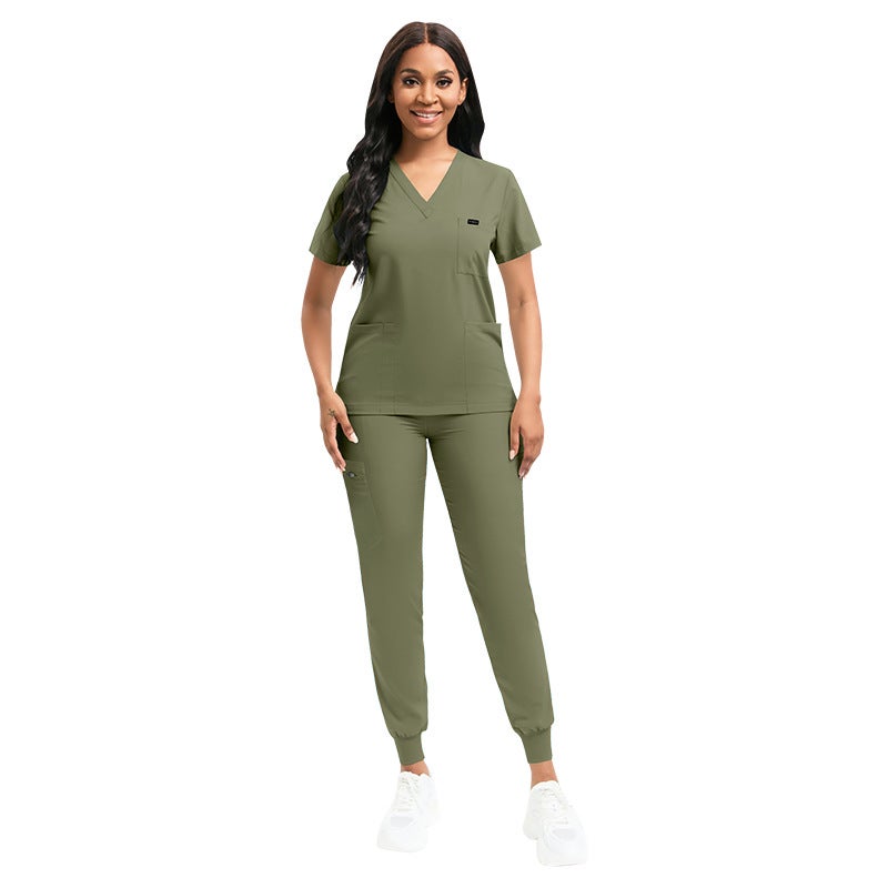 Nursing Scrub Uniforms in Various Colors 42122-Black  - Image 2