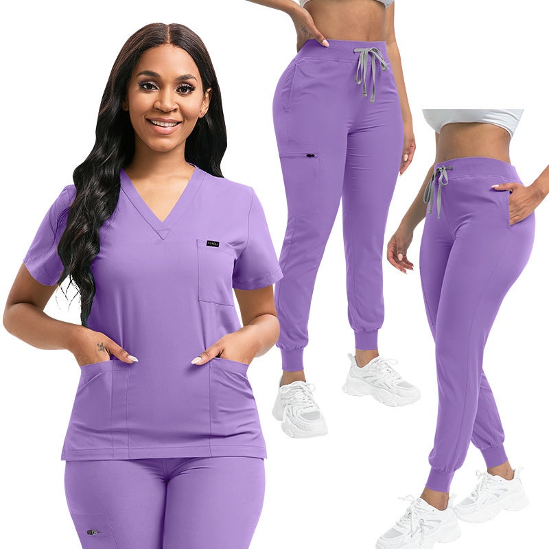 Nursing Scrub Uniforms in Various Colors 42122-Black  - Image 4