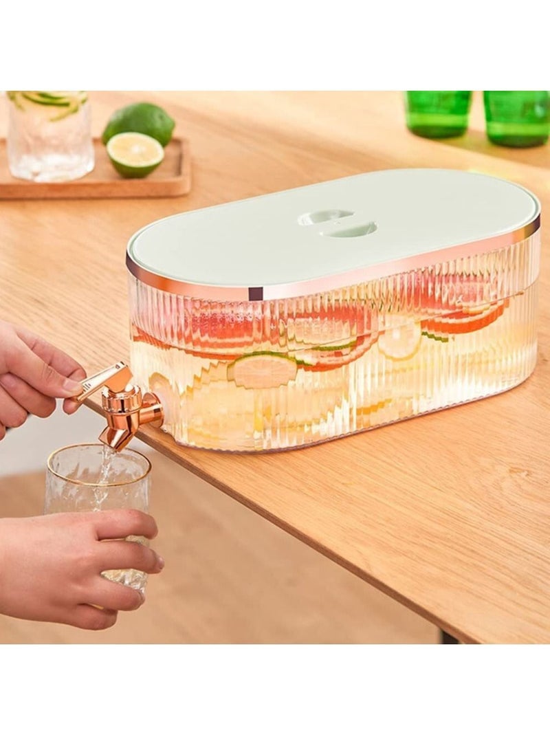 Plastic Beverage Dispenser With Spigot Lemonade Milk For Fridge 1.4 Gallon Clear Drink Water Jug Liquid Container - Image 1