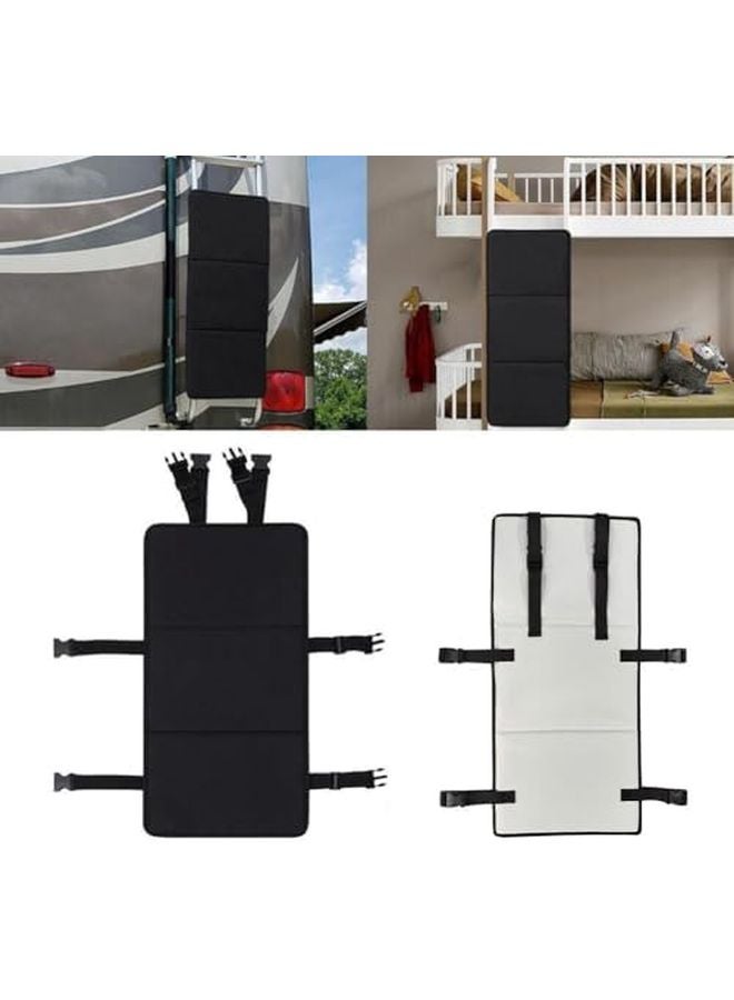 Adjustable Bunk Bed Ladder Cover Secure Buckles Child Safety Oxford Cloth Easy Installation Collapsible Storage Black - Image 5