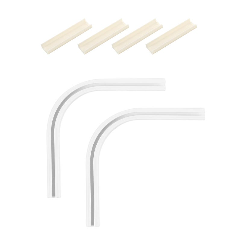 TYRON 90 Degree Ceiling Corner Track for Adhesive Curtain Track2 PCS