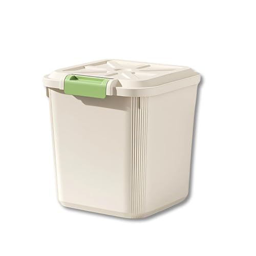 Ash  Roh Ash & Roh Large Plastic Storage Bin with Lid and Wheels, Airtight Rolling Container for Pet Food, Grains, Toys, and Pantry Items (6KG - Small) - Image 1