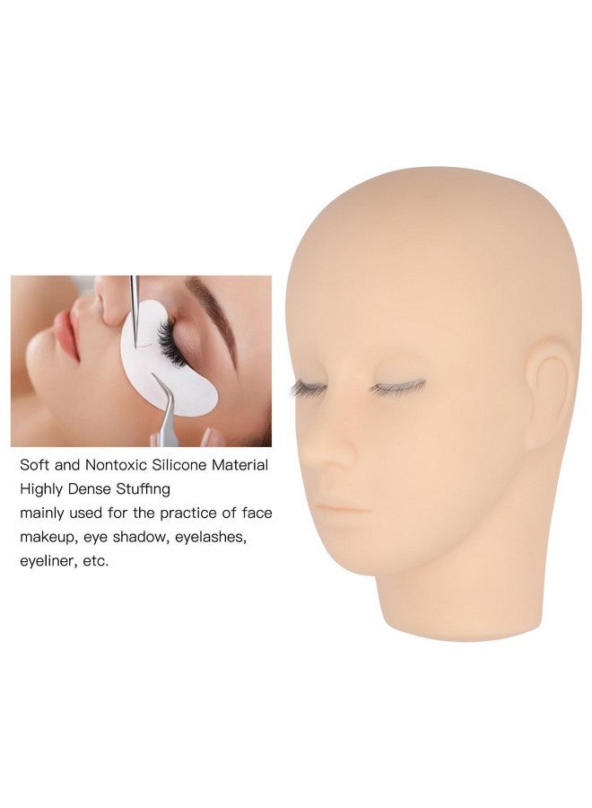 Naroote Eyelash Mannequin Head Silicone 3 Layers High Density Eyelash Practice Head For Salon - Image 4