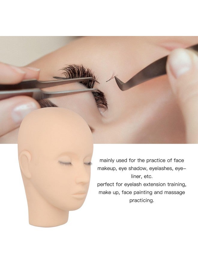 Naroote Eyelash Mannequin Head Silicone 3 Layers High Density Eyelash Practice Head For Salon - Image 3
