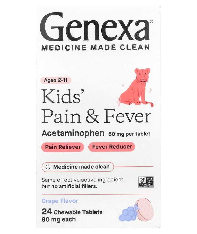 Kids' Pain & Fever Ages 2-11 Grape 80 mg 24 Chewable Tablets