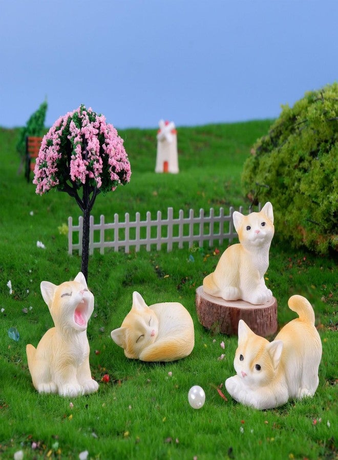 Exasinine 18 Pcs Miniature Cat Figurines Cute Mini Kittens Miniature Figurines Animals Model Fairy Garden Miniature Moss Landscape DIY Terrarium Crafts Ornament Accessories for Home - Image 4