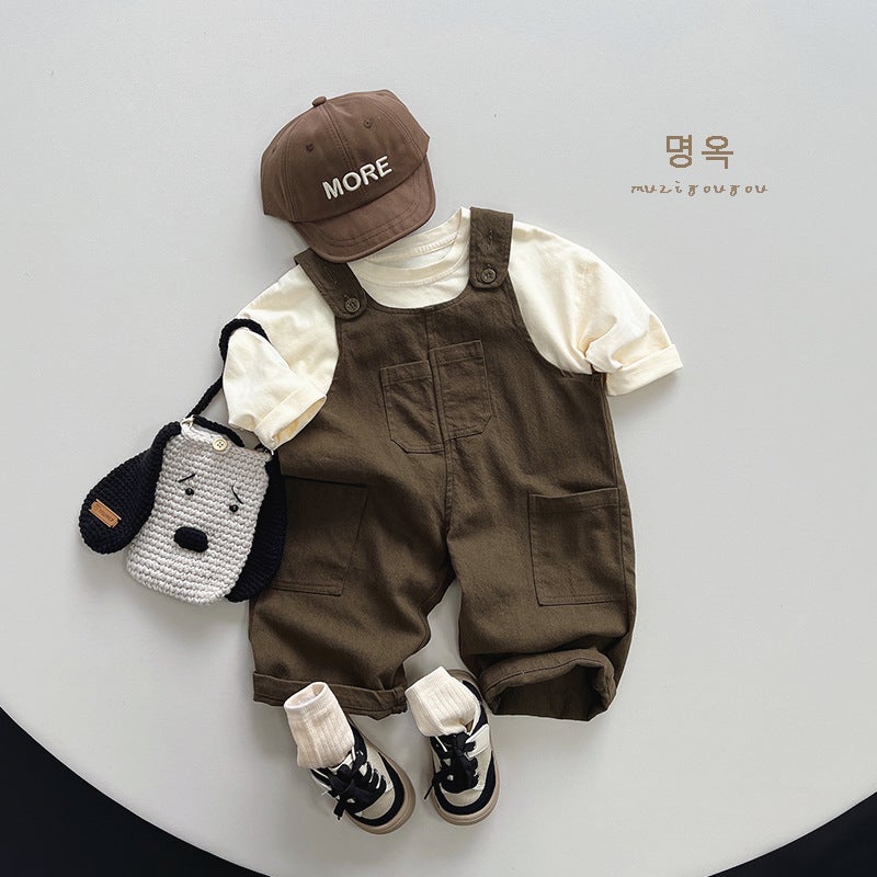 Moe Bao Bi Into Boys' Suspenders Autumn New Children'S Japanese Casual All-Match Pants Girls Korean Fashion Children'S Clothing - Image 4