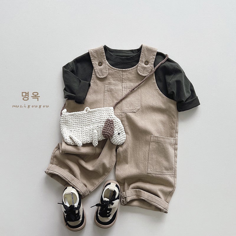 Moe Bao Bi Into Boys' Suspenders Autumn New Children'S Japanese Casual All-Match Pants Girls Korean Fashion Children'S Clothing - Image 5