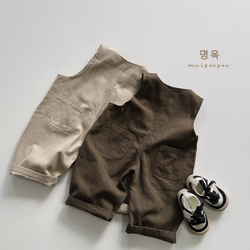 Moe Bao Bi Into Boys' Suspenders Autumn New Children'S Japanese Casual All-Match Pants Girls Korean Fashion Children'S Clothing - Image 3