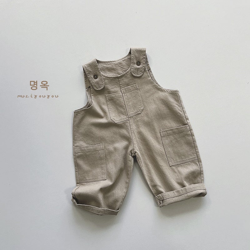 Moe Bao Bi Into Boys' Suspenders Autumn New Children'S Japanese Casual All-Match Pants Girls Korean Fashion Children'S Clothing - Image 1