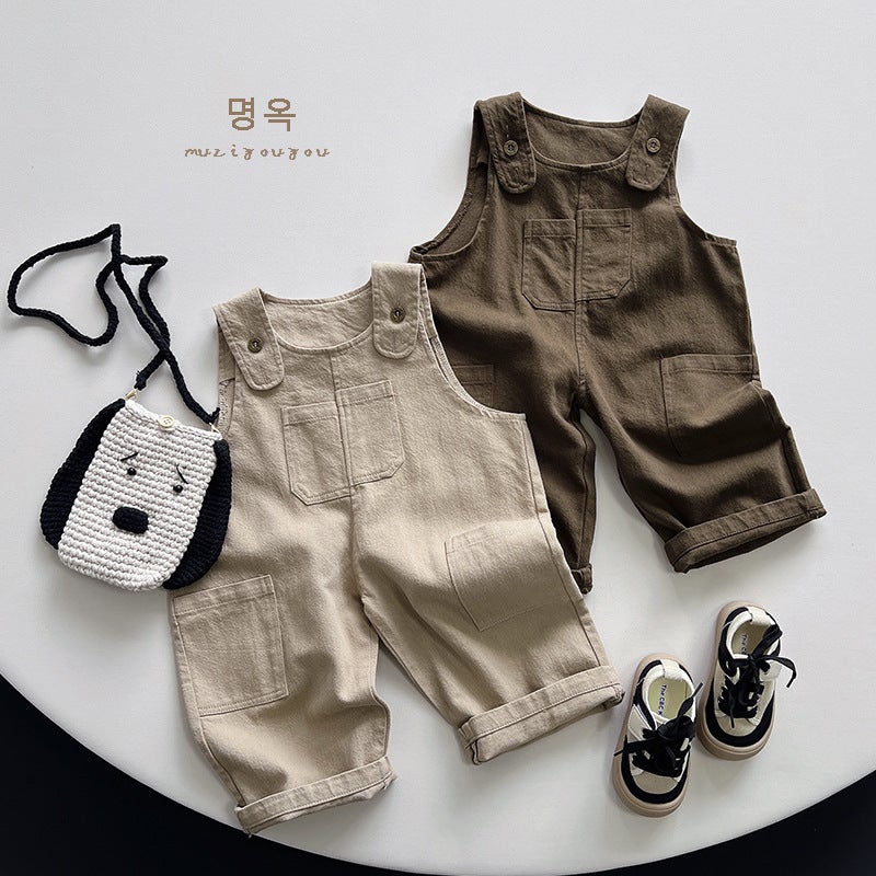 Moe Bao Bi Into Boys' Suspenders Autumn New Children'S Japanese Casual All-Match Pants Girls Korean Fashion Children'S Clothing - Image 2