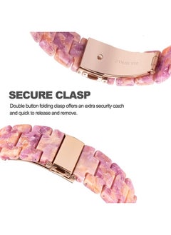 DEALELE Bands Compatible with Samsung Galaxy Watch 6/6 Classic / 5/5 Pro/Galaxy Watch 4/4 Classic / 3 41mm / Active 2, 20mm Colorful Resin Replacement Strap for Women Men(Colorful pink)  - Image 3
