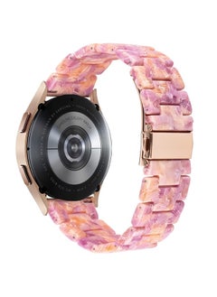 DEALELE Bands Compatible with Samsung Galaxy Watch 6/6 Classic / 5/5 Pro/Galaxy Watch 4/4 Classic / 3 41mm / Active 2, 20mm Colorful Resin Replacement Strap for Women Men(Colorful pink)  - Image 2