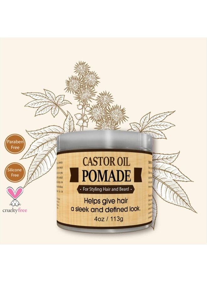 OKAY-MEN Castor Oil Beard and Hair Pomade 4oz - Image 2