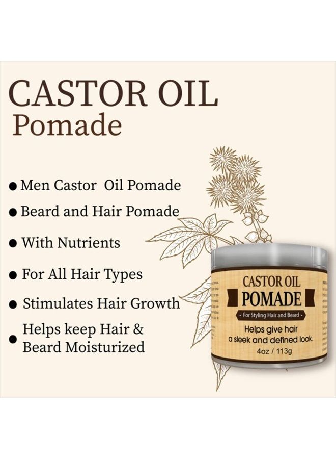 OKAY-MEN Castor Oil Beard and Hair Pomade 4oz - Image 3