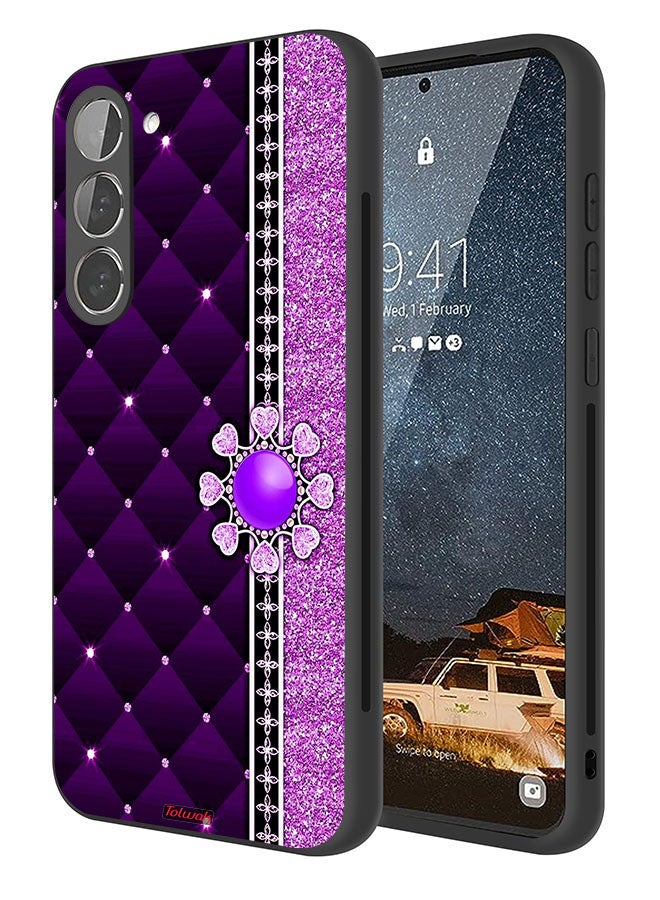 Tolwak Samsung Galaxy S23 Plus 5G Protective Case Cover Glitter Hearts - Image 1