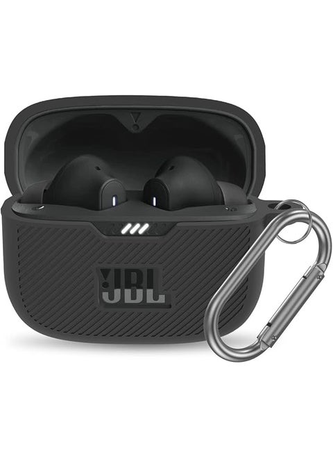 Silicone Case For Jbl Tune 230Nc Tws Protective Cover Scratch Resistant Case Shockproof Cover Protective Shell Rugged Silicone Case Compatible With Jbl 230Nc Earbuds Charging Case With Carabiner