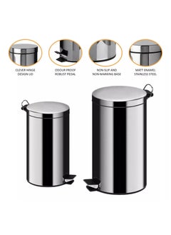 BLACKSTONE Stainless Steel Hands Free Pedal Bin 30L Soft Close Rust-Proof  - Image 4