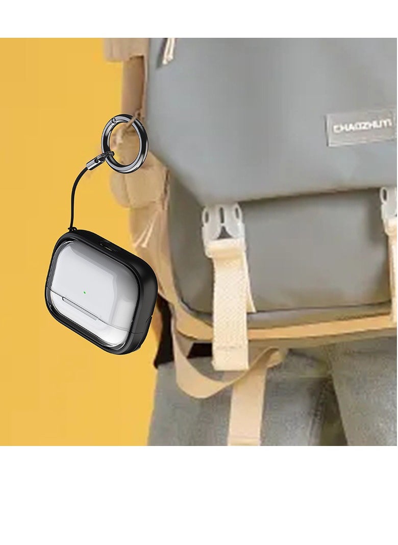 Gasin - AirPods Pro 2 Bluetooth Headset Transparent Protective Cover, Shockproof Lock Buckle Cover, Front Led Visible - Image 1