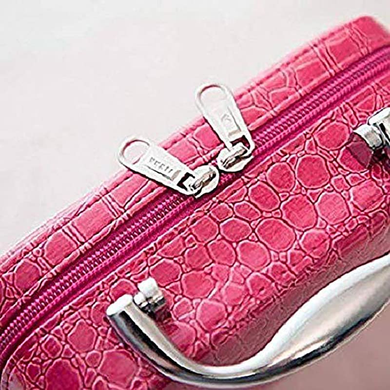 NVF Cosmetic Storage Box  Makeup Lipstick Storage Box  Jewellery Box  Toiletry Box Organizer with Magnifying Compact Makeup Mirror MultiColour - Image 5