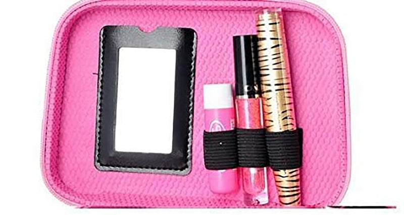 NVF Cosmetic Storage Box  Makeup Lipstick Storage Box  Jewellery Box  Toiletry Box Organizer with Magnifying Compact Makeup Mirror MultiColour - Image 3