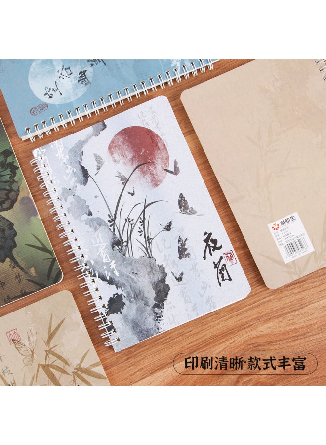 HELPS Creative Antique A5 Coil Book Student Thickened Hand Account Book Retro Horizontal Line Book Loose-leaf Notebook Gift - Image 4