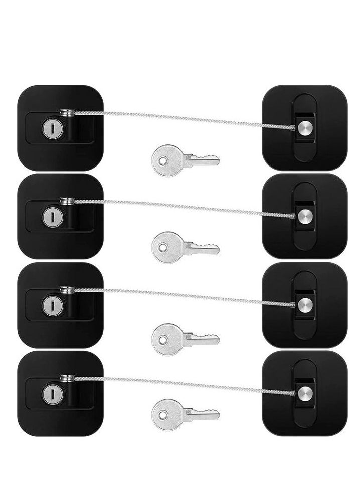 XiuWoo 4-Piece Baby Proof Refrigerator Lock With 4 Keys  - Image 1