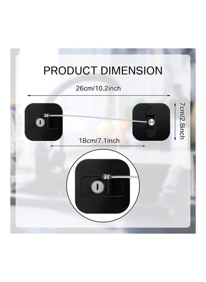 XiuWoo 4-Piece Baby Proof Refrigerator Lock With 4 Keys  - Image 2