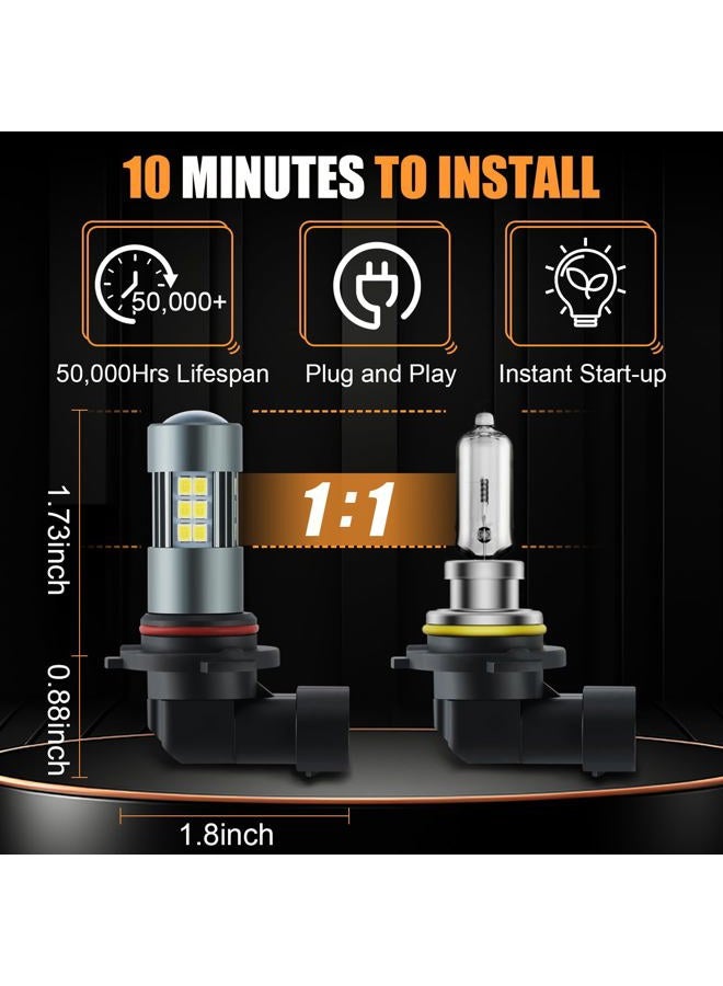 iFunyLED H10 LED Fog Bulbs, Super Bright 9145 9140 LED Fog Lights 6500K Cool White, Plug and Play, Replacement Lights for Cars Trucks SUV, Pack of 2 - Image 3