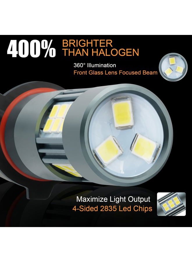 iFunyLED H10 LED Fog Bulbs, Super Bright 9145 9140 LED Fog Lights 6500K Cool White, Plug and Play, Replacement Lights for Cars Trucks SUV, Pack of 2 - Image 4